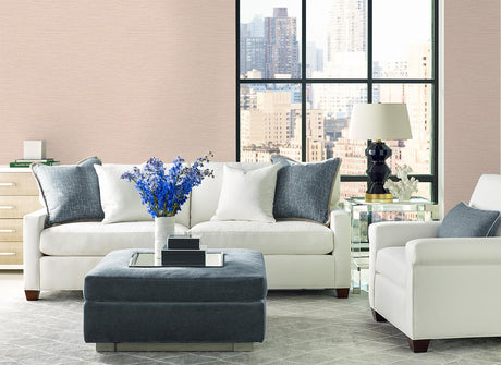 Seabrook Tiger Island Faux Sisal Pink Wallpaper