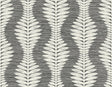 Seabrook Carina Leaf Ogee Charcoal Wallpaper