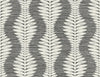 Seabrook Carina Leaf Ogee Charcoal Wallpaper