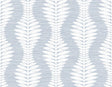 Seabrook Carina Leaf Ogee Charlotte Blue Wallpaper