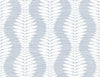 Seabrook Carina Leaf Ogee Charlotte Blue Wallpaper