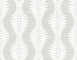 Seabrook Carina Leaf Ogee Sea Salt Wallpaper