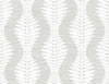 Seabrook Carina Leaf Ogee Sea Salt Wallpaper
