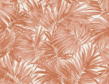 Seabrook Cordelia Tossed Palms Orange Wallpaper