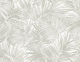 Seabrook Cordelia Tossed Palms Dove Grey Wallpaper