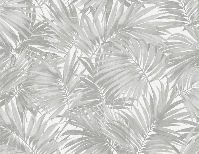Seabrook Cordelia Tossed Palms Argos Grey Wallpaper