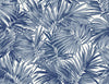 Seabrook Cordelia Tossed Palms Pacific Blue Wallpaper