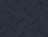 Seabrook Keone Bay Chevron Blue Wallpaper