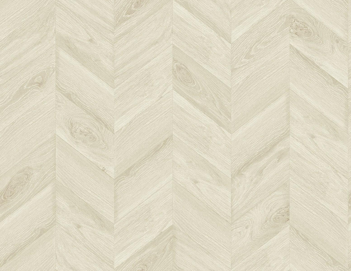 Seabrook Keone Bay Chevron Oat Wallpaper