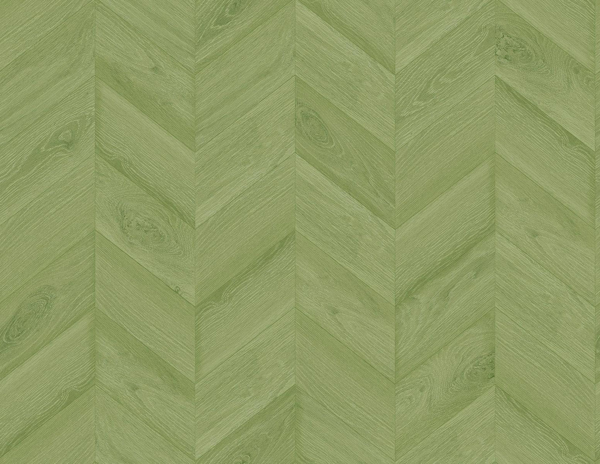 Seabrook Keone Bay Chevron Summer Fern Wallpaper