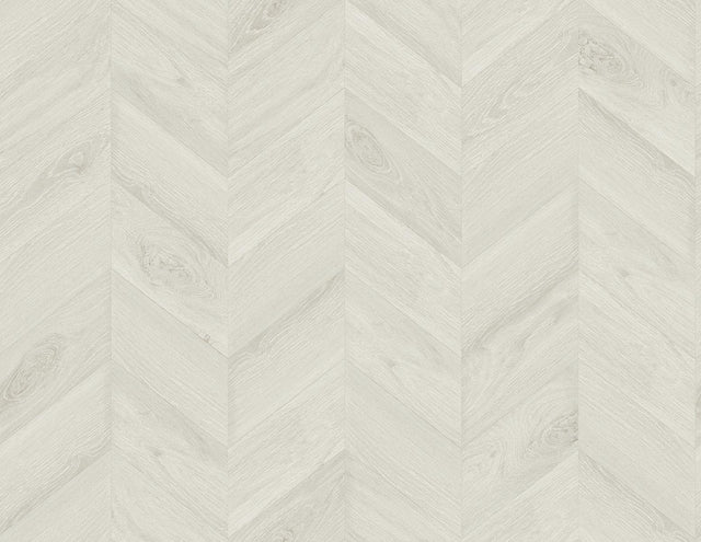 Seabrook Keone Bay Chevron Pearl Grey Wallpaper