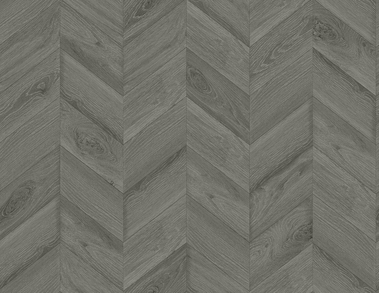 Seabrook Keone Bay Chevron Grey Wallpaper
