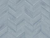 Seabrook Keone Bay Chevron Bay Blue Wallpaper