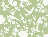 Seabrook Kauai Bird Toile Green Wallpaper