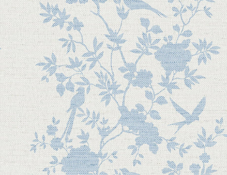 Seabrook Aloha Bird Trail Maya Blue Wallpaper