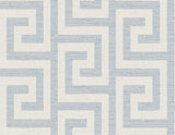 Seabrook Luna Retreat Greek Key Blue Wallpaper