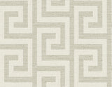 Seabrook Luna Retreat Greek Key Pavestone Wallpaper