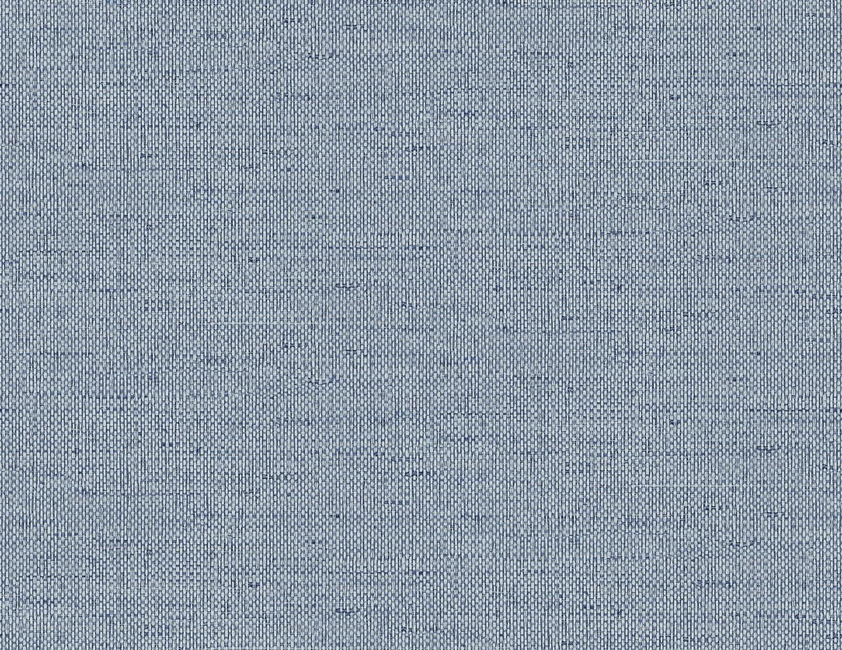 Seabrook Kaya Faux Paperweave Blue Wallpaper