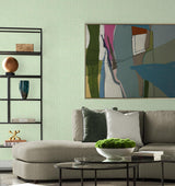 Seabrook Kaya Faux Paperweave Green Wallpaper