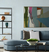 Seabrook Kaya Faux Paperweave Blue Wallpaper