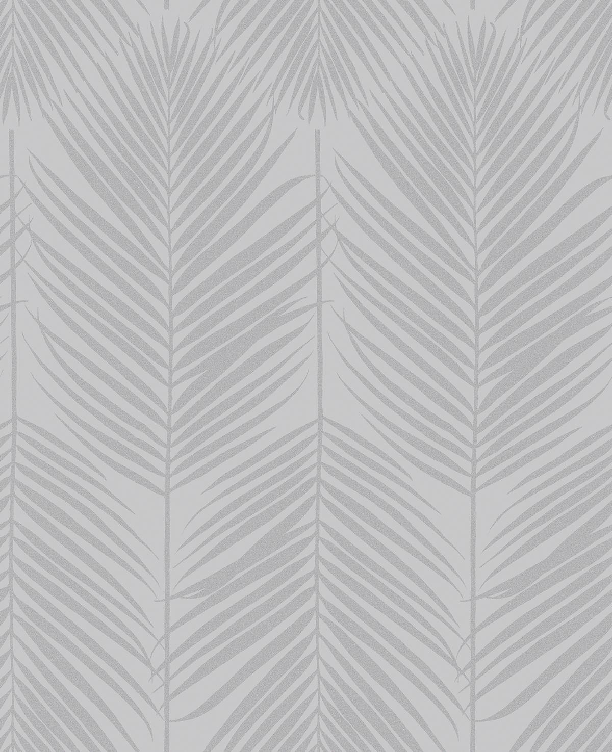 Seabrook Persei Palm Silver Wallpaper