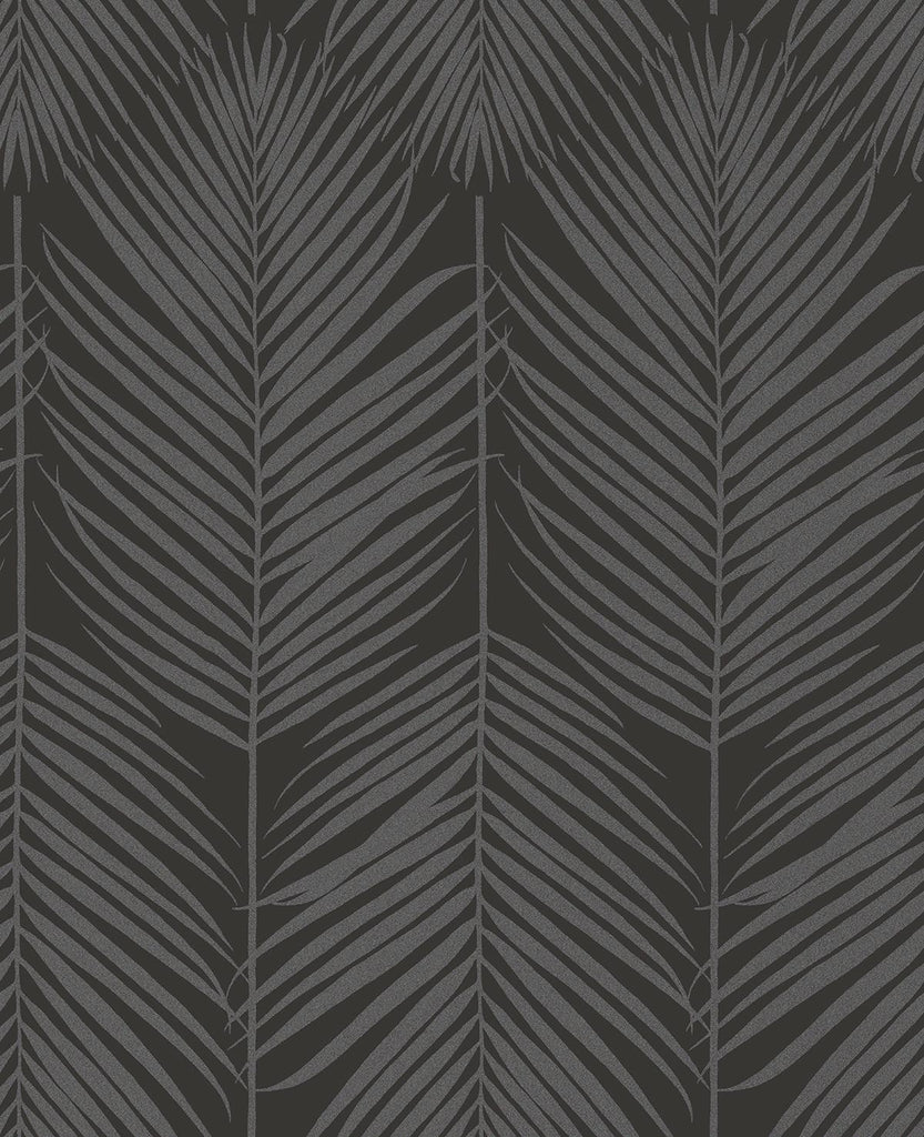 Seabrook Persei Palm Black Wallpaper