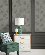 Seabrook Wild Grass Silver Wallpaper