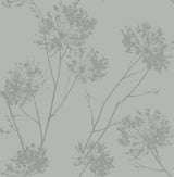 Seabrook Wild Grass Silver Wallpaper