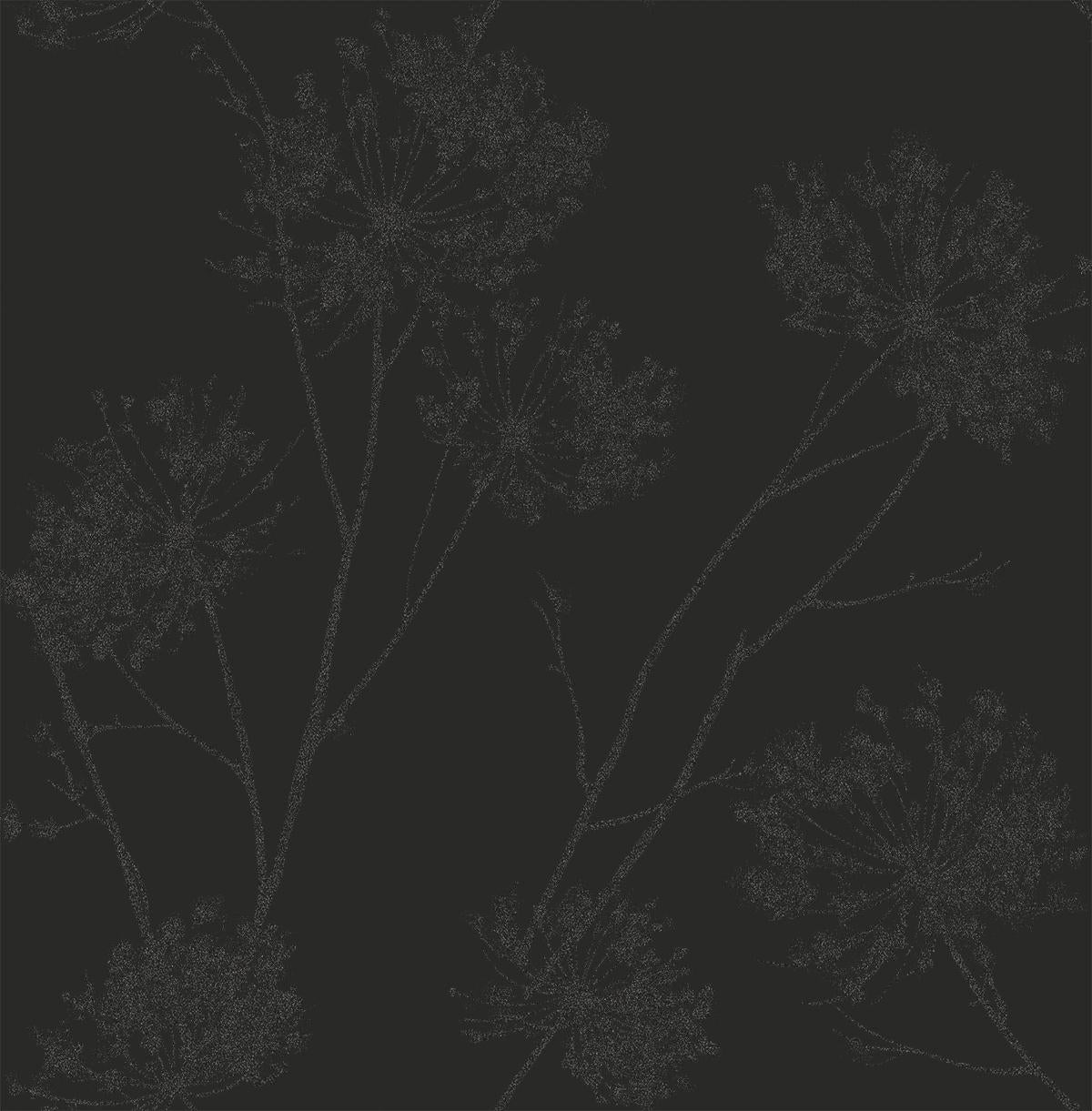 Seabrook Wild Grass Black Wallpaper
