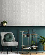 Seabrook Déco Arches Off-White Wallpaper