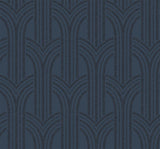Seabrook Déco Arches Blue Wallpaper