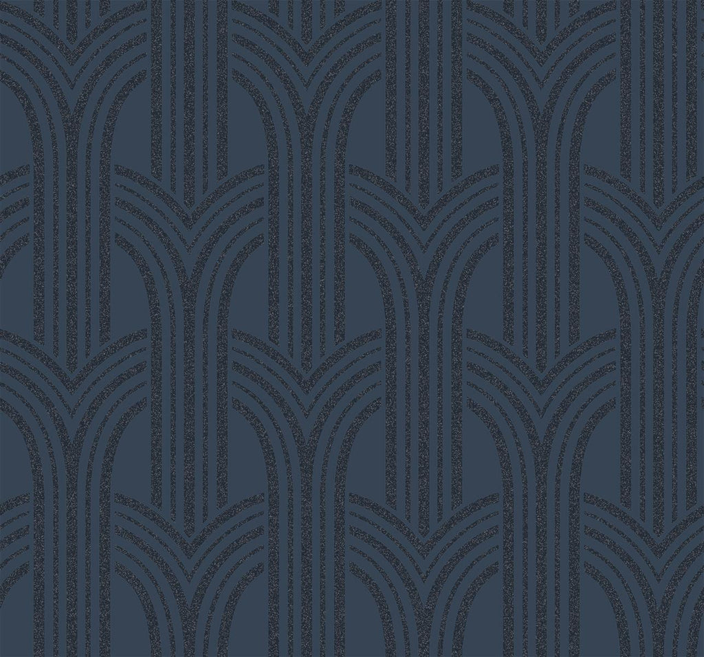 Seabrook Dco Arches Antique Gold & Pearl Wallpaper