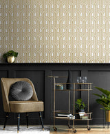 Seabrook Déco Arches Gold Wallpaper