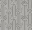 Seabrook Dco Arches Nickel Wallpaper