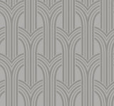 Seabrook Dco Arches Nickel Wallpaper