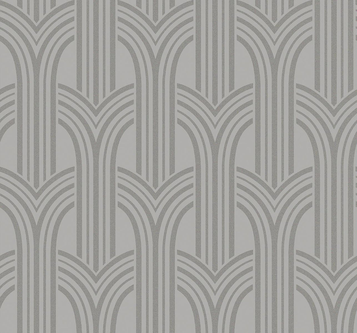 Seabrook Déco Arches Silver Wallpaper