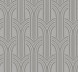 Seabrook Déco Arches Silver Wallpaper