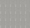 Seabrook Dco Arches Nickel Wallpaper