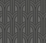 Seabrook Dco Arches Pewter & Galaxy Wallpaper