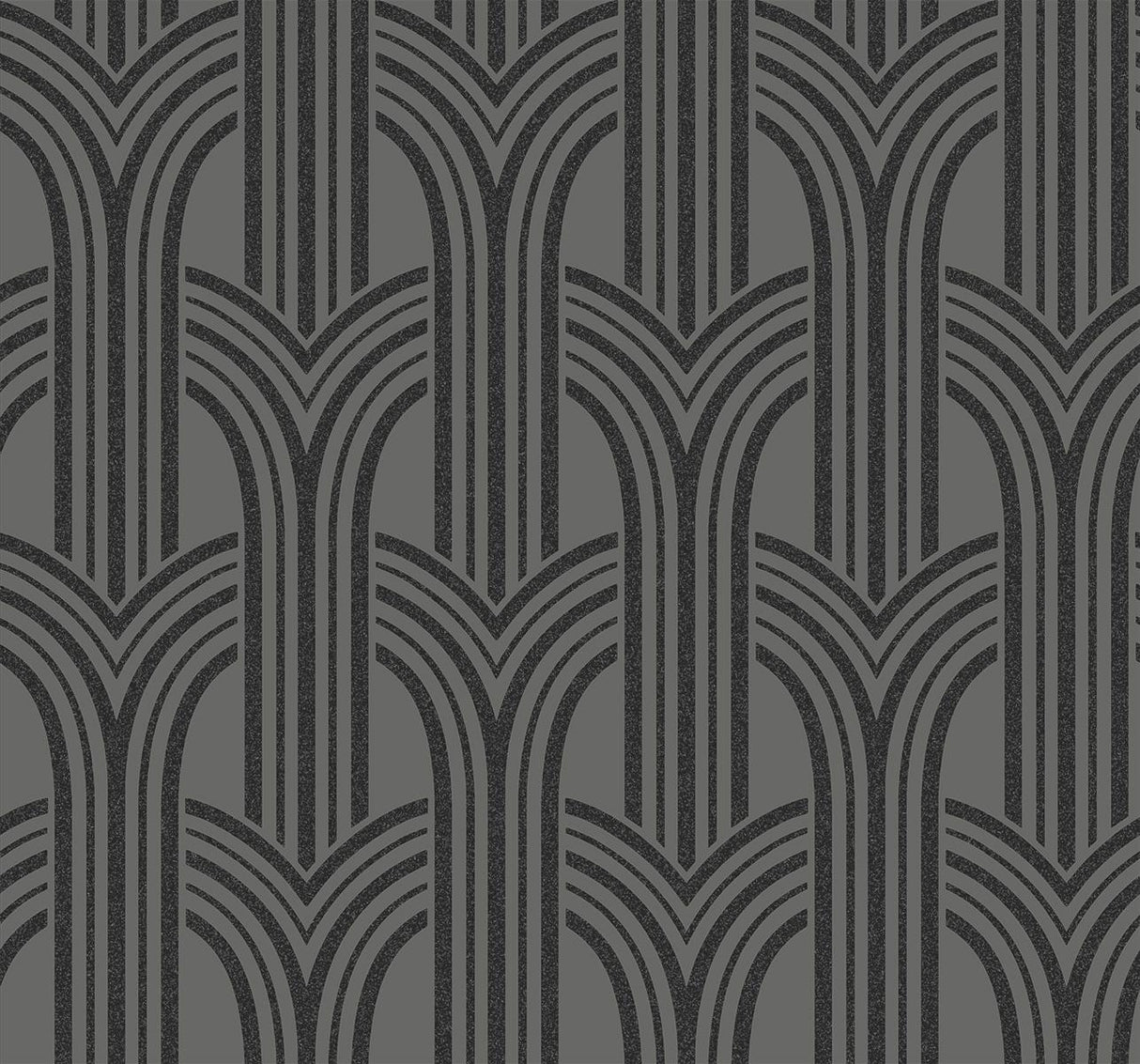 Seabrook Déco Arches Silver Wallpaper