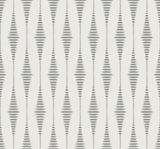 Seabrook Diamond Stripe Silver Wallpaper