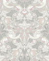 Seabrook Fragaria Garden Light Grey & Rose Petal Wallpaper