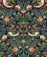 Seabrook Fragaria Garden Ebony Wallpaper