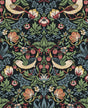 Seabrook Fragaria Garden Ebony Wallpaper