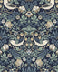 Seabrook Fragaria Garden Navy Blue & Aloe Wallpaper