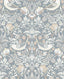 Seabrook Fragaria Garden Blue Mist & Blush Wallpaper