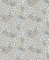 Seabrook Floral Vine Grey Wallpaper