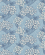 Seabrook Floral Vine Blue Wallpaper