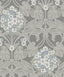 Seabrook Floral Hydrangea Daydream Grey & Carolina Blue Wallpaper