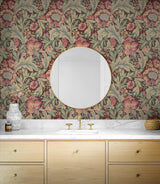 Seabrook Acanthus Garden Multicolored Wallpaper